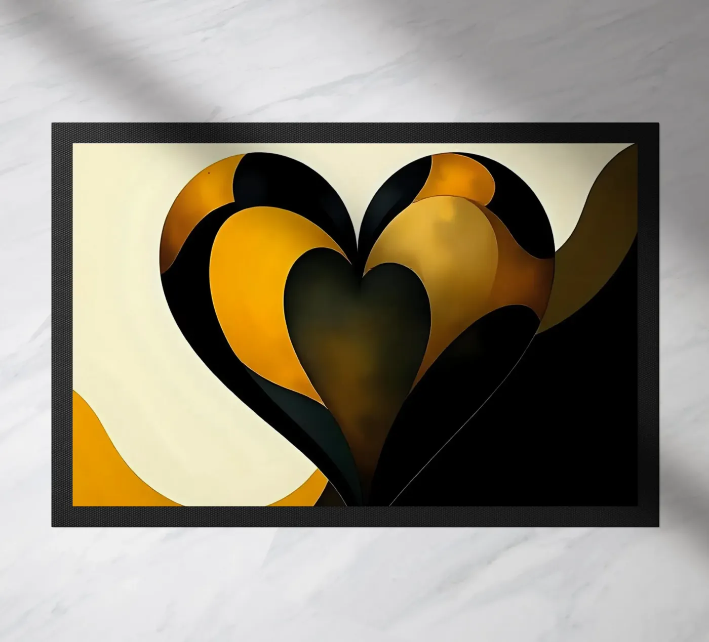 Heart_7 doormat by schwarz-gelb by LK