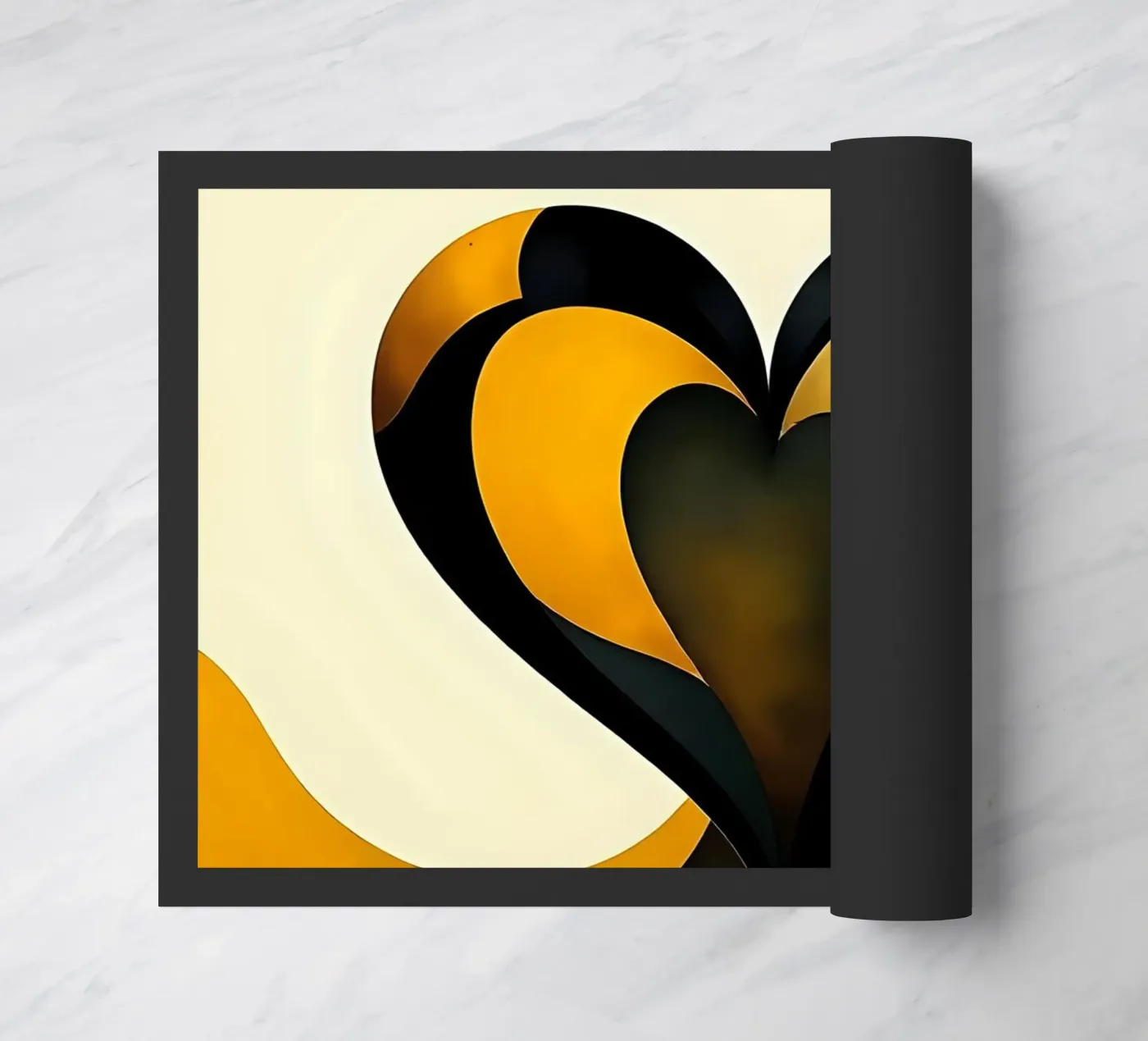 Heart_7 doormat by schwarz-gelb by LK