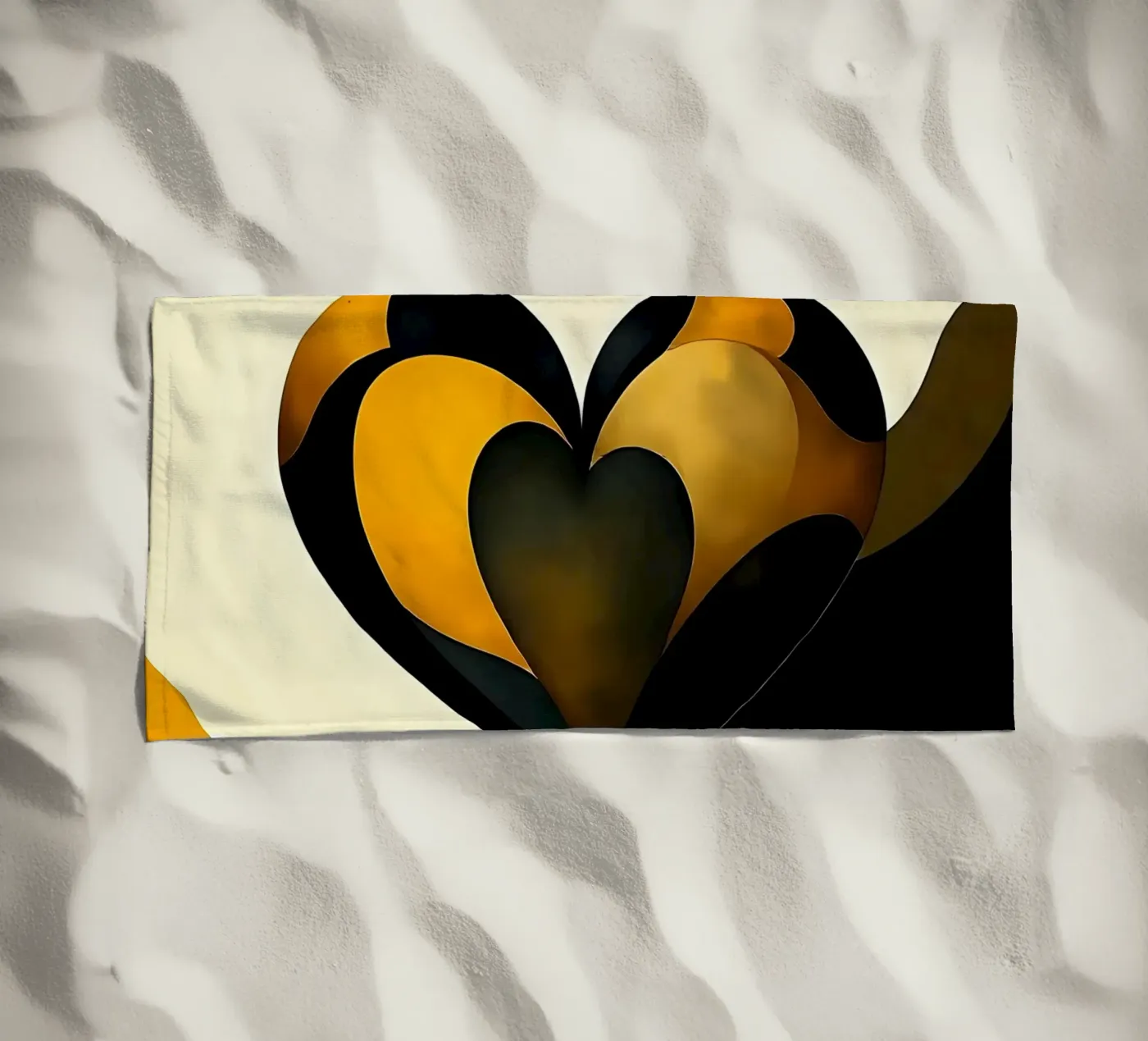 Hart_7 strandhanddoek van schwarz-gelb by LK