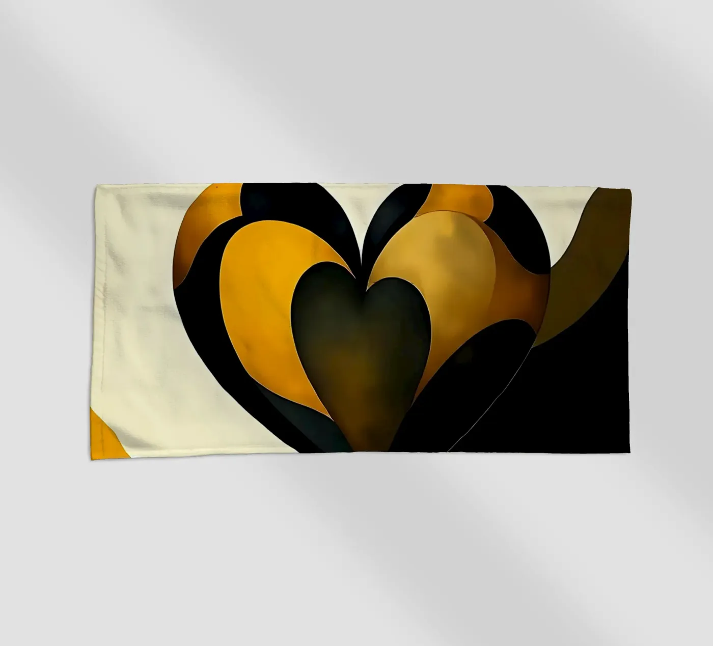 Hart_7 strandhanddoek van schwarz-gelb by LK