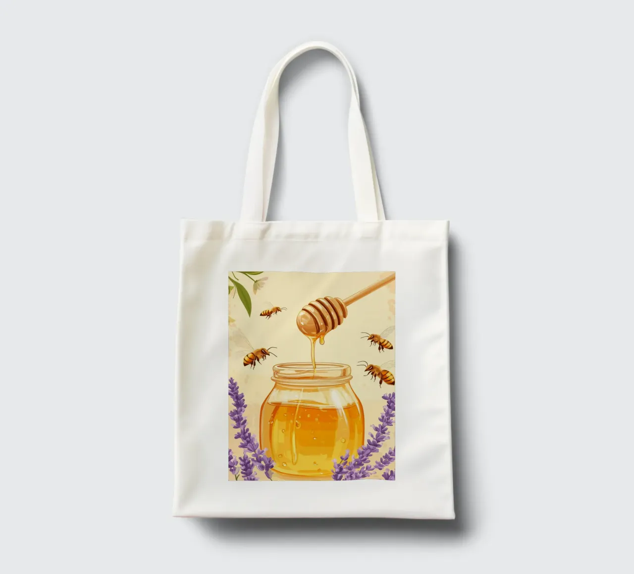 Honey dreams - Honeycore with lavender & bees tote bag by pixelbull - medieval art and more