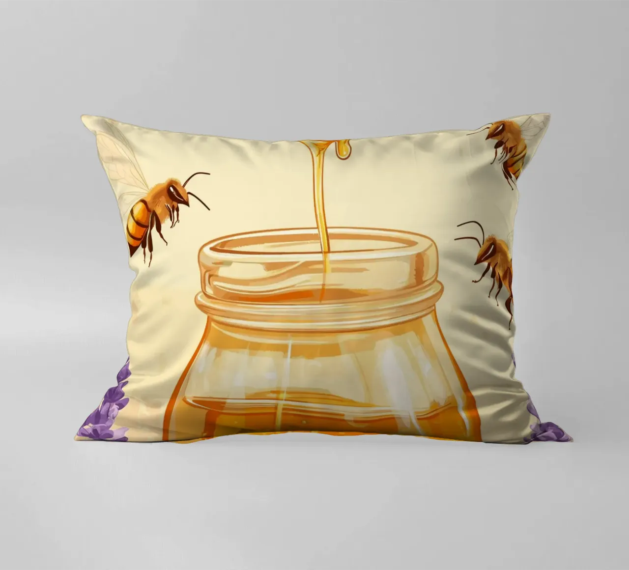 Sogni di miele - Honeycore alla lavanda e alle api cuscino da pixelbull - medieval art and more