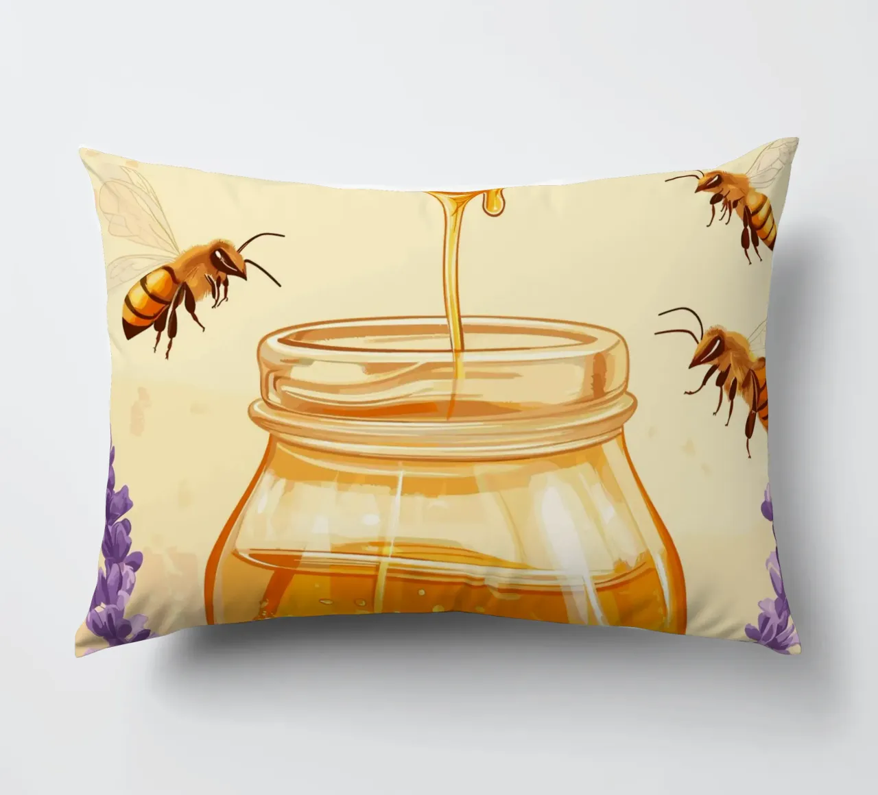 Sogni di miele - Honeycore alla lavanda e alle api cuscino da pixelbull - medieval art and more