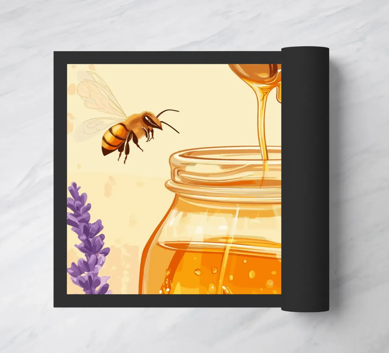 Sogni di miele - Honeycore alla lavanda e alle api zerbino da pixelbull - medieval art and more
