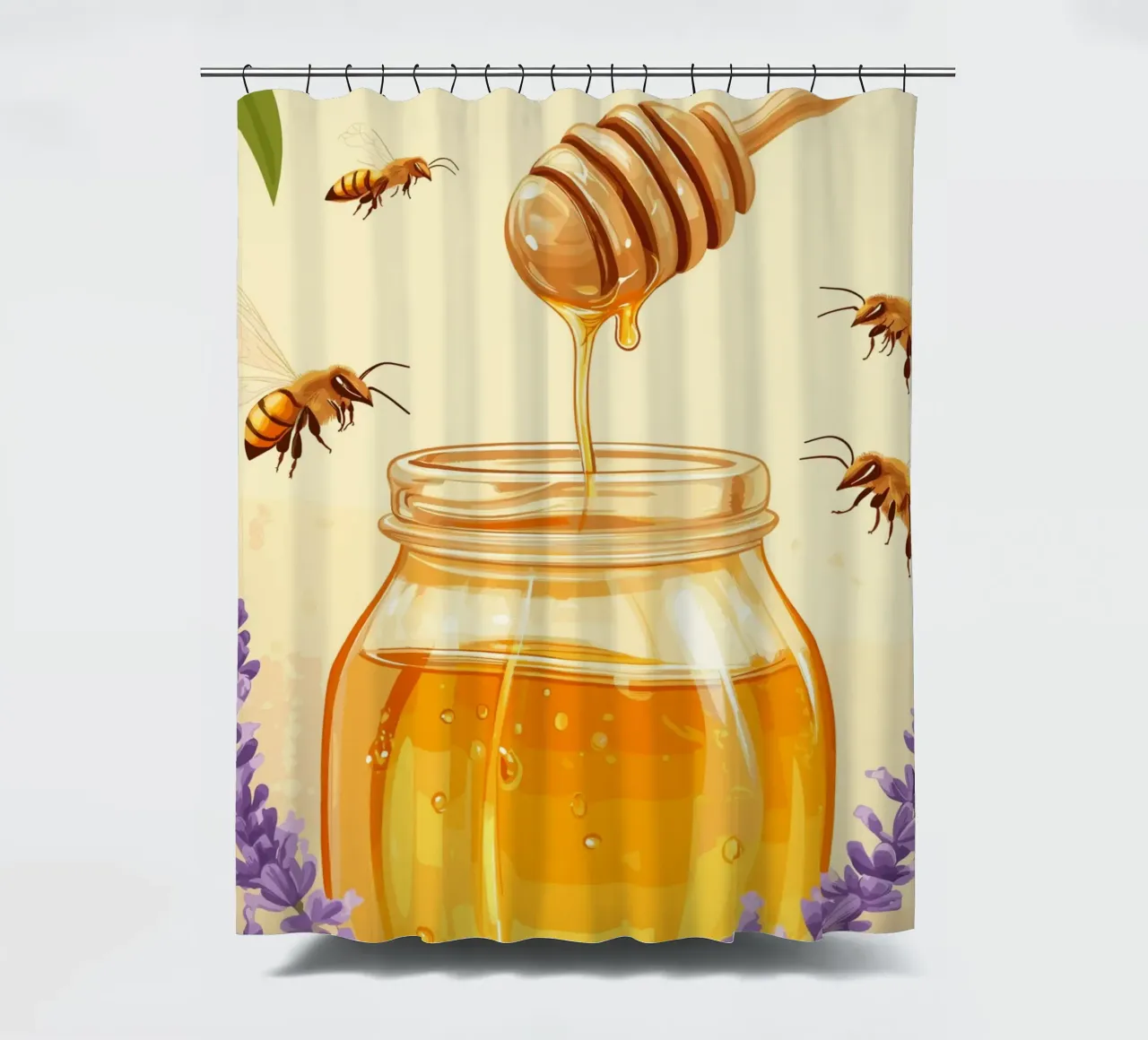 Sogni di miele - Honeycore alla lavanda e alle api tenda da doccia da pixelbull - medieval art and more