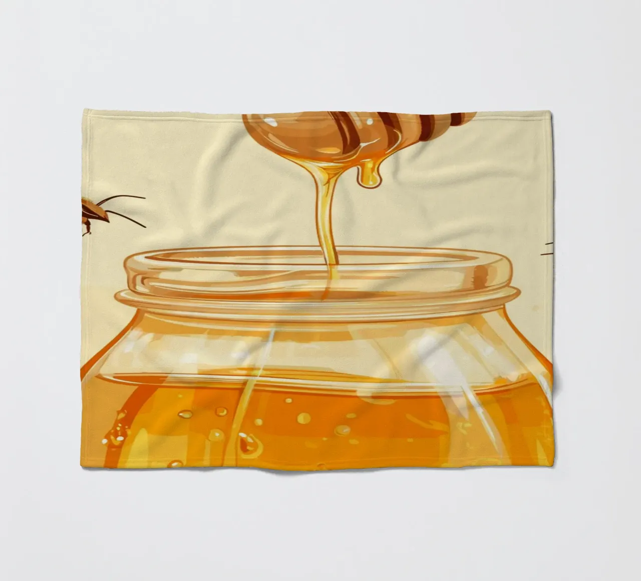 Honey dreams - Honeycore with lavender & bees fleece blanket by pixelbull - medieval art and more