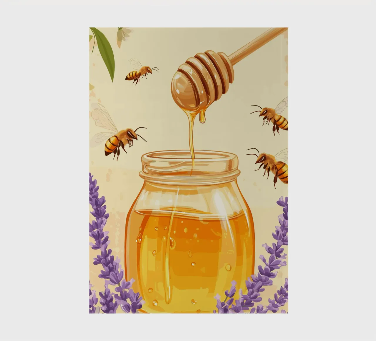 Honey dreams - Honeycore with lavender & bees notebook by pixelbull - medieval art and more