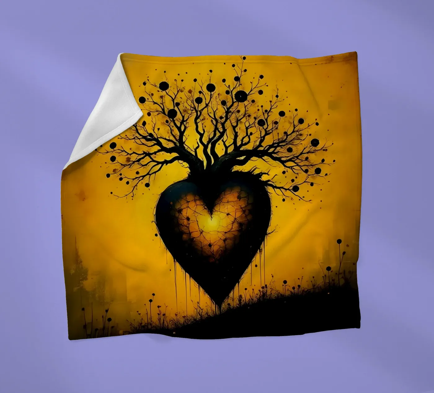 Cuore_8 coperta in pile da schwarz-gelb by LK