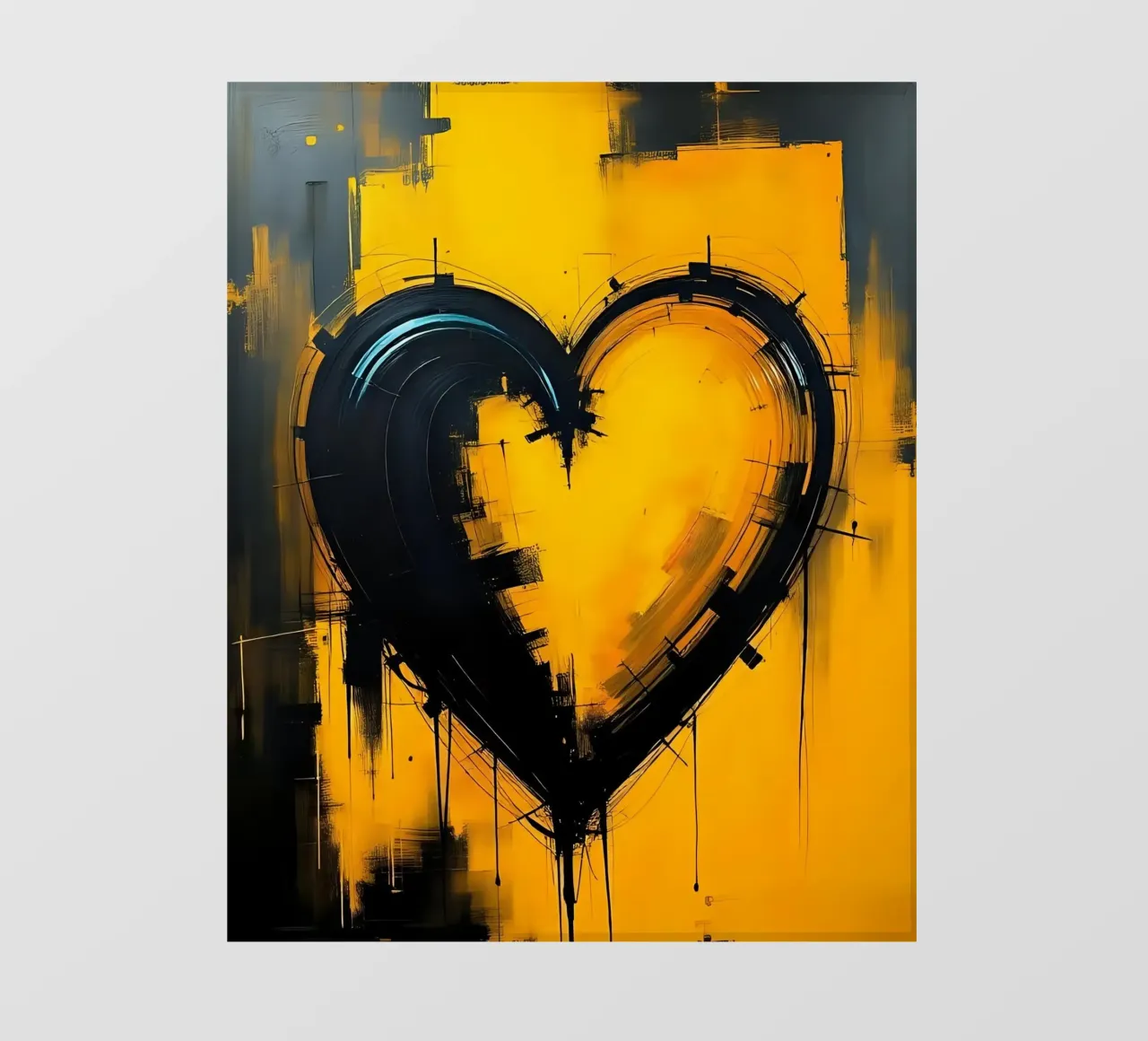 Cuore_9 telo in pvc da schwarz-gelb by LK