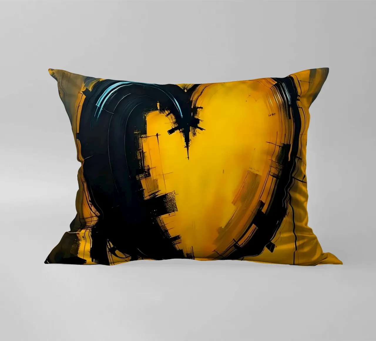 Cuore_9 cuscino da schwarz-gelb by LK
