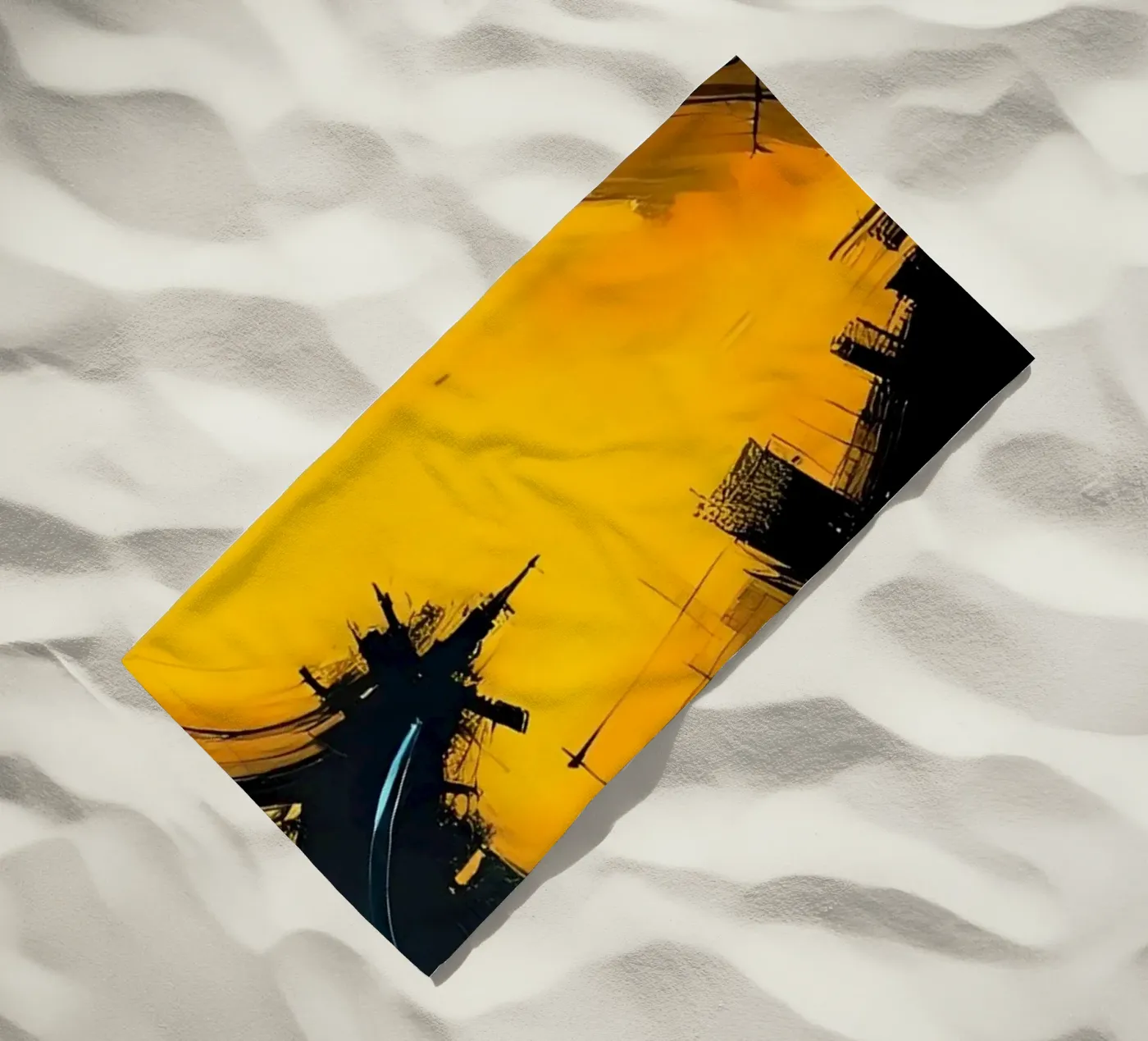 Herz_9 Strandtuch von schwarz-gelb by LK