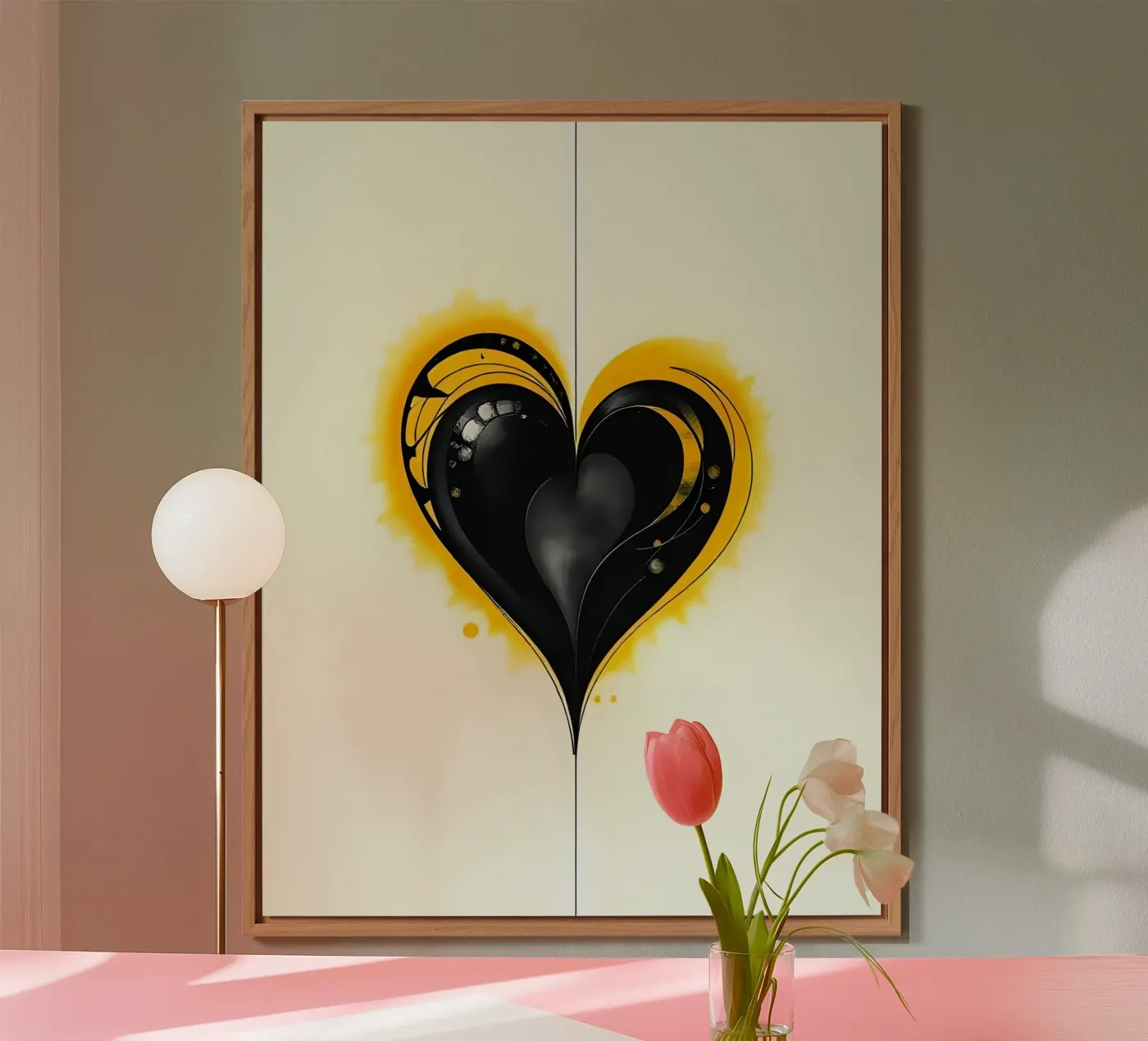 Heart_10 alluminio dibond da schwarz-gelb by LK