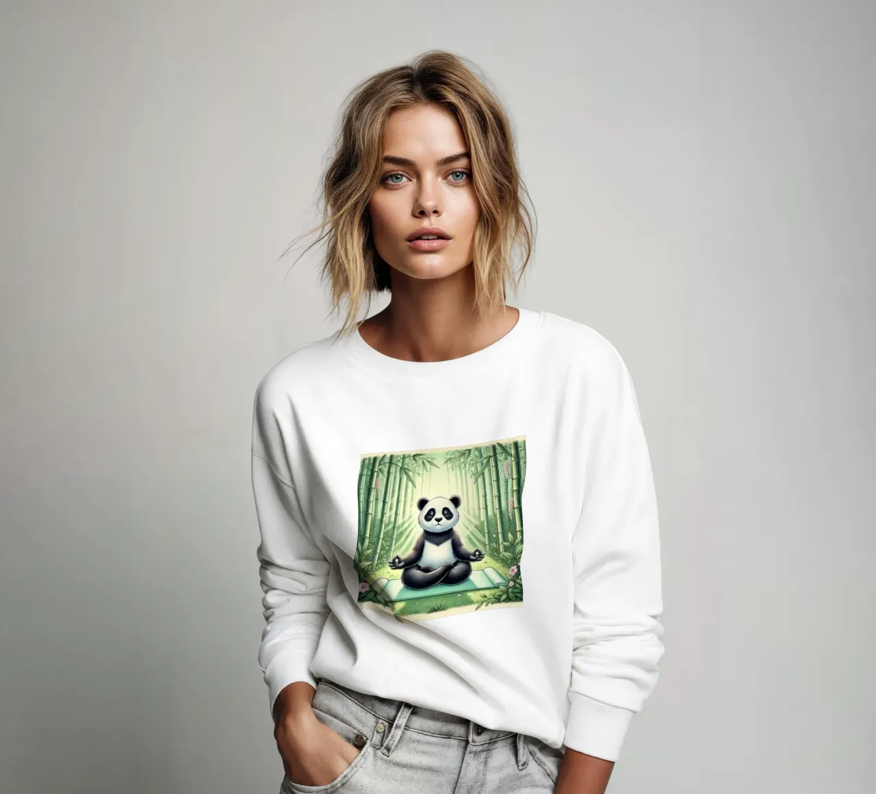 Panda Yogi Serenity felpa da FluffyToons