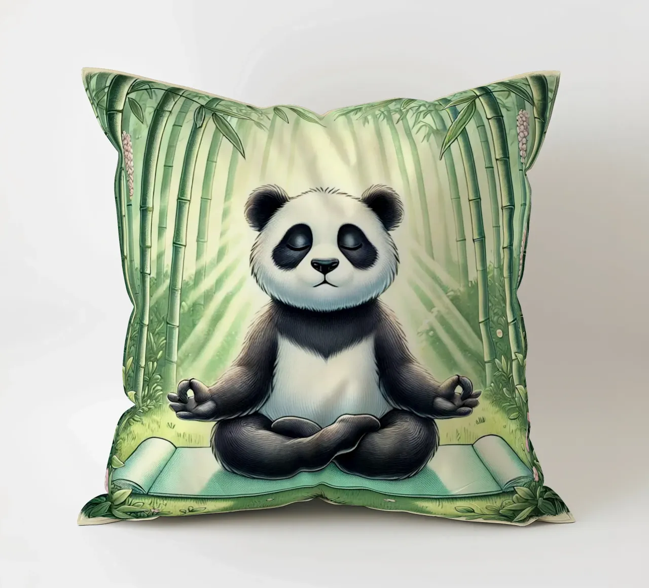 Panda Yogi Serenity cuscino da FluffyToons