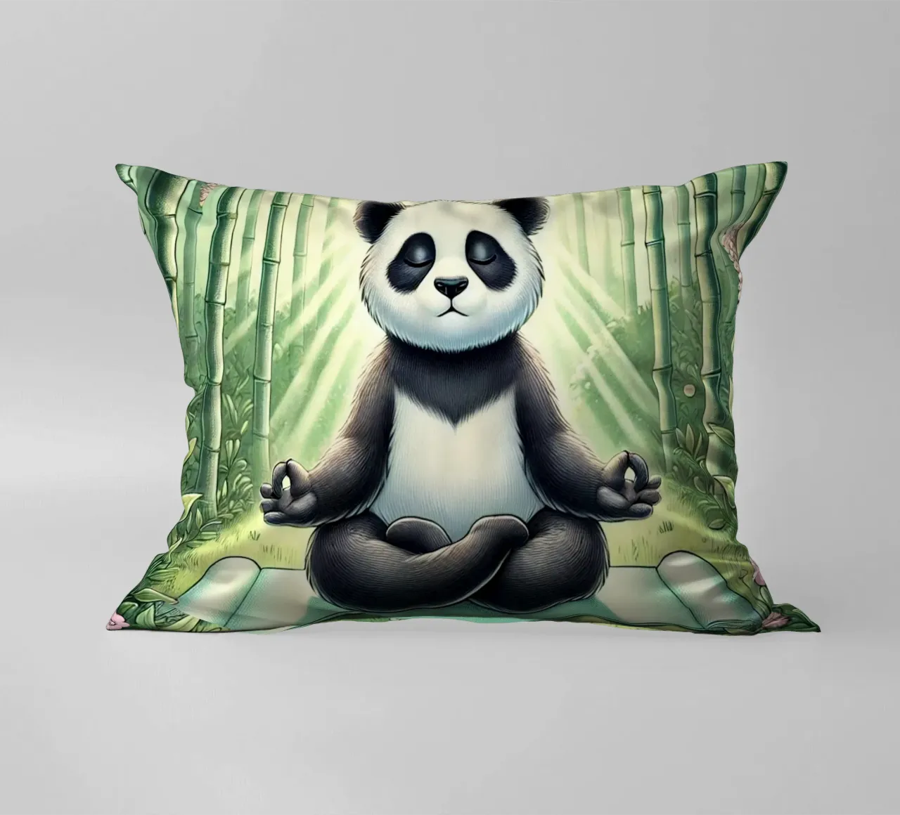 Panda Yogi Serenity cuscino da FluffyToons