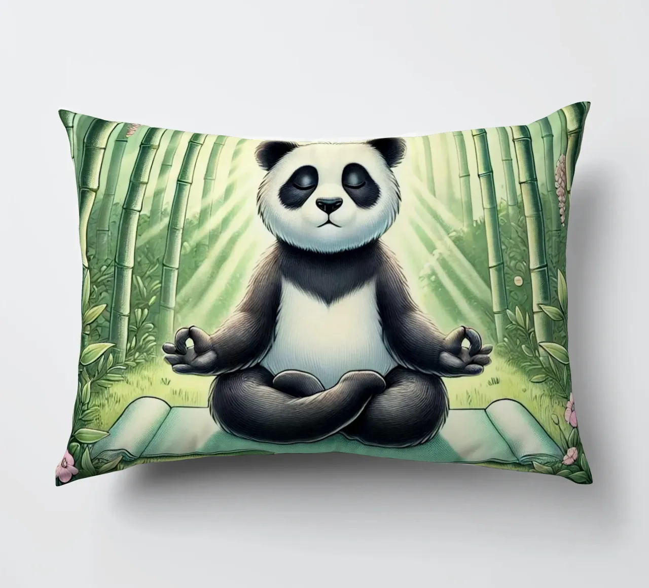 Panda Yogi Serenity cuscino da FluffyToons