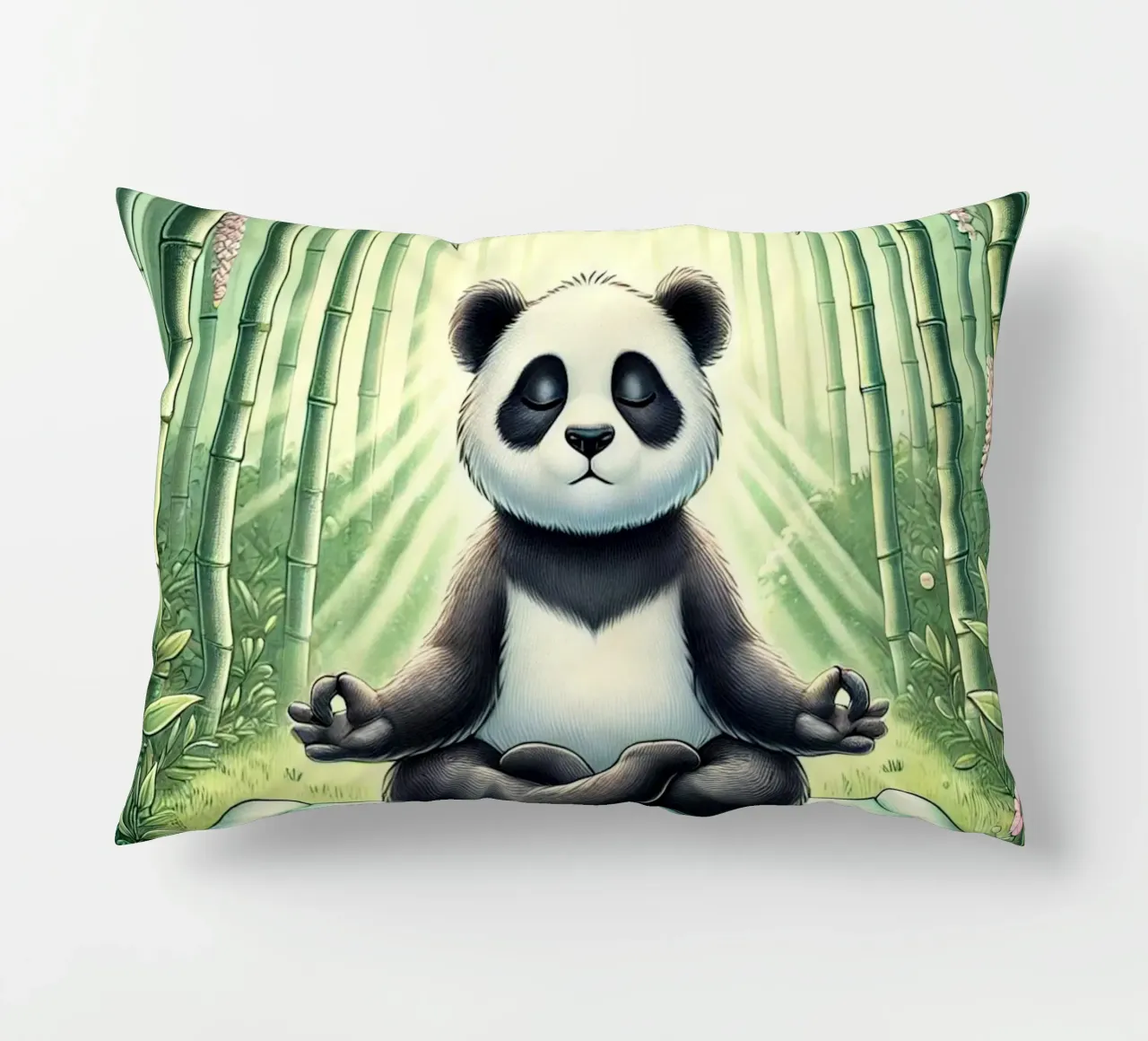 Panda Yogi Serenity cuscino da FluffyToons