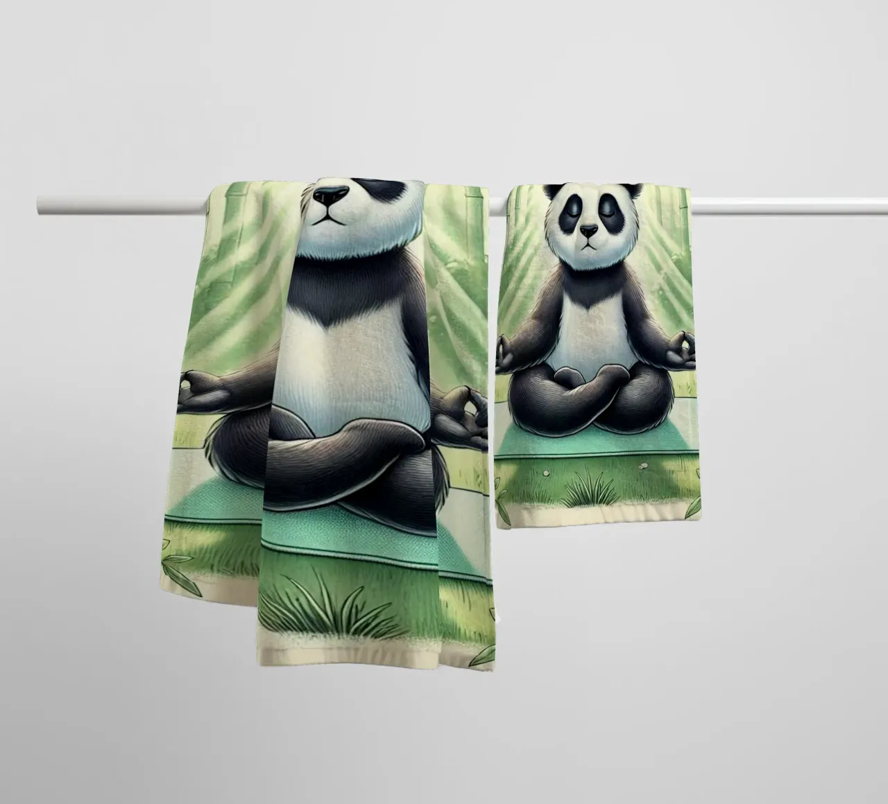 Panda Yogi Serenity asciugamano da bagno da FluffyToons