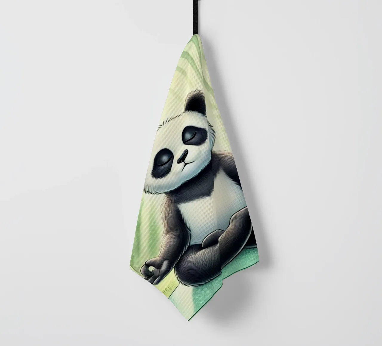 Panda Yogi Serenity canovaccio da cucina da FluffyToons