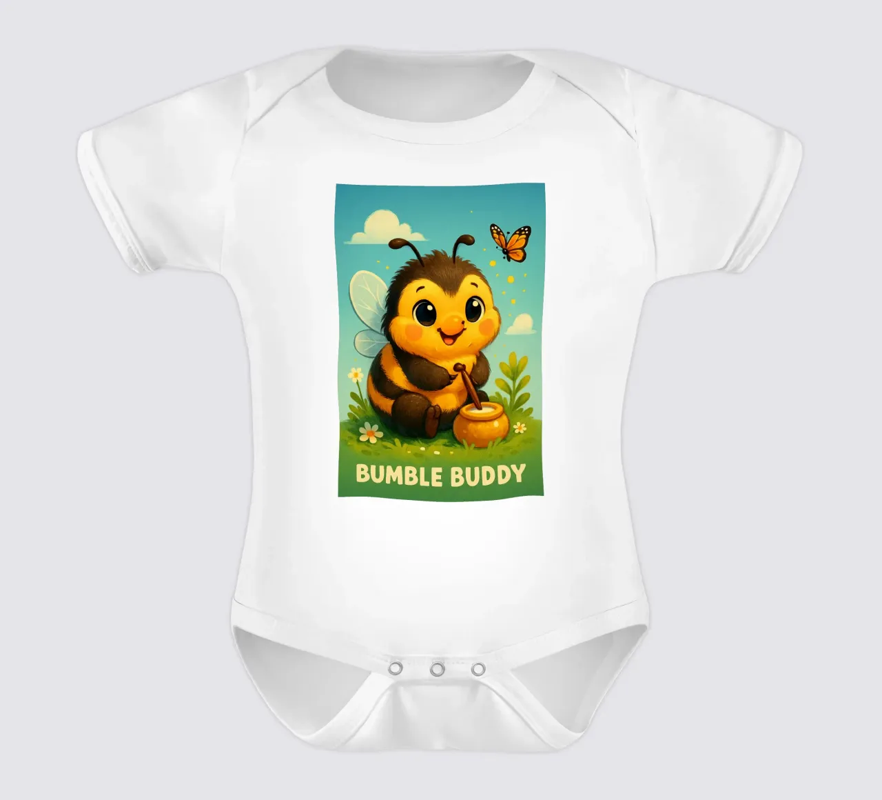 Bumble Buddy body neonato maniche corte da FluffyToons