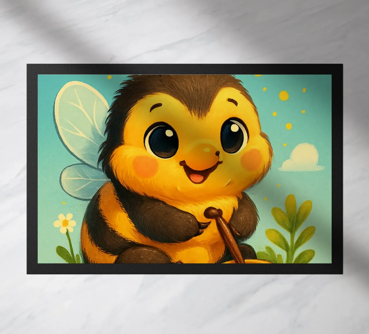 Bumble Buddy doormat by FluffyToons