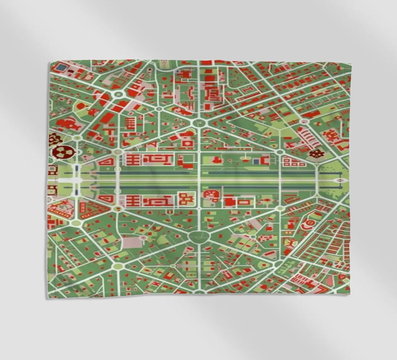 New Delhi Classic beach towel by Planos Urbanos
