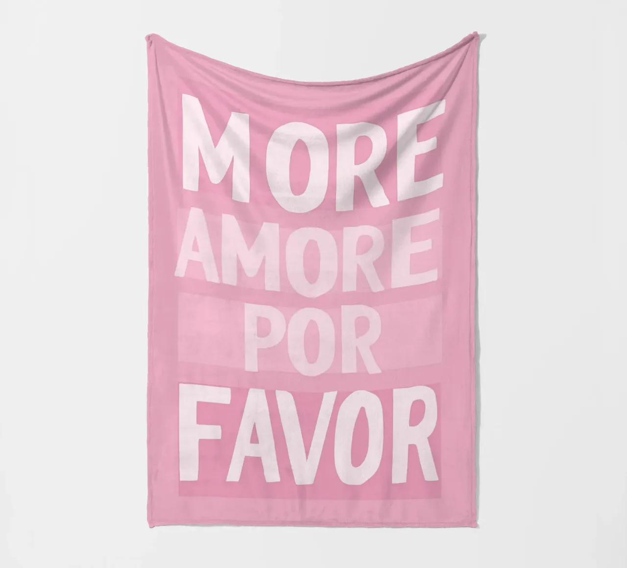 Rosa - più amore por favor coperta in pile da Carinaprint