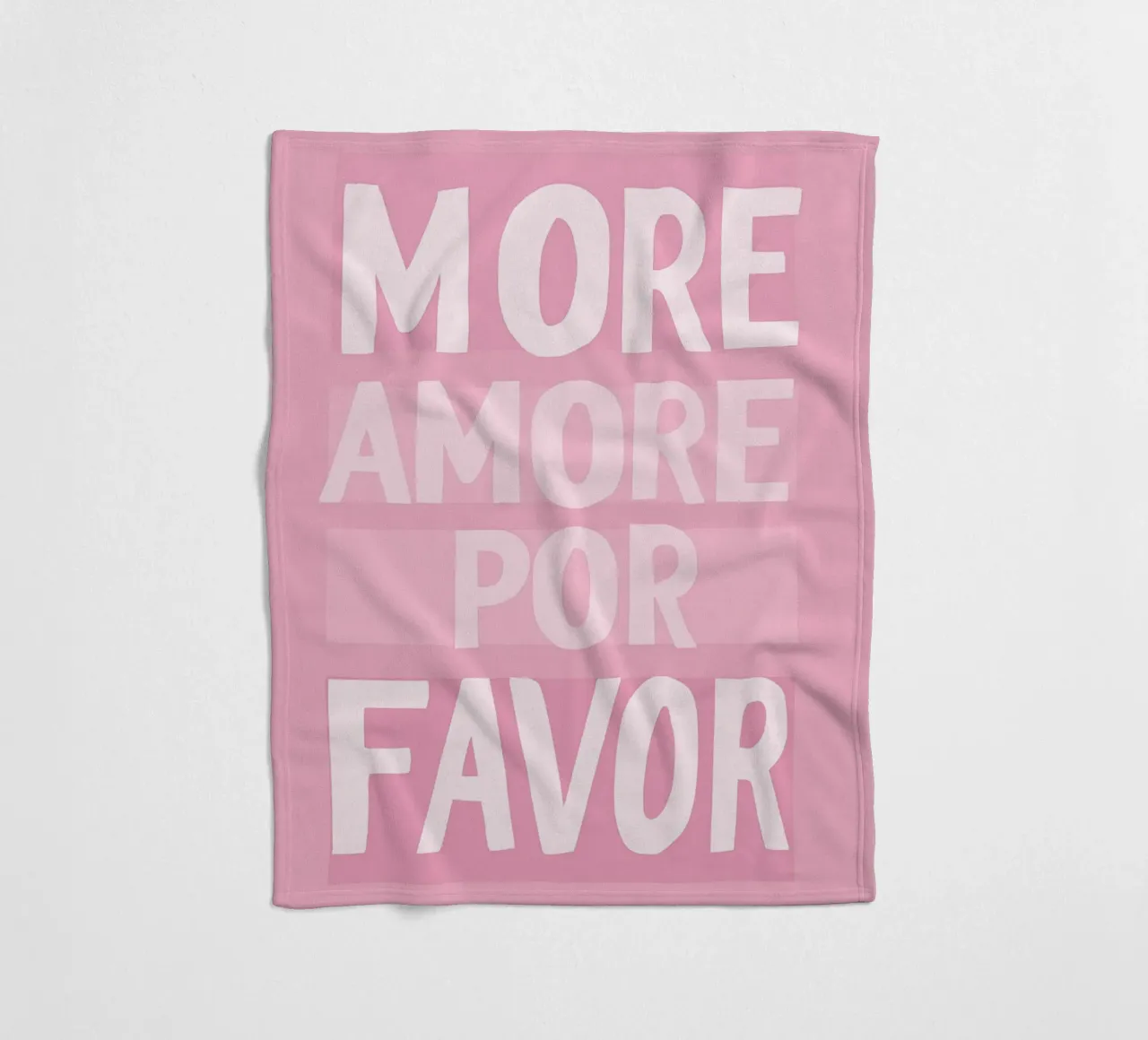 Rosa - più amore por favor coperta in pile da Carinaprint