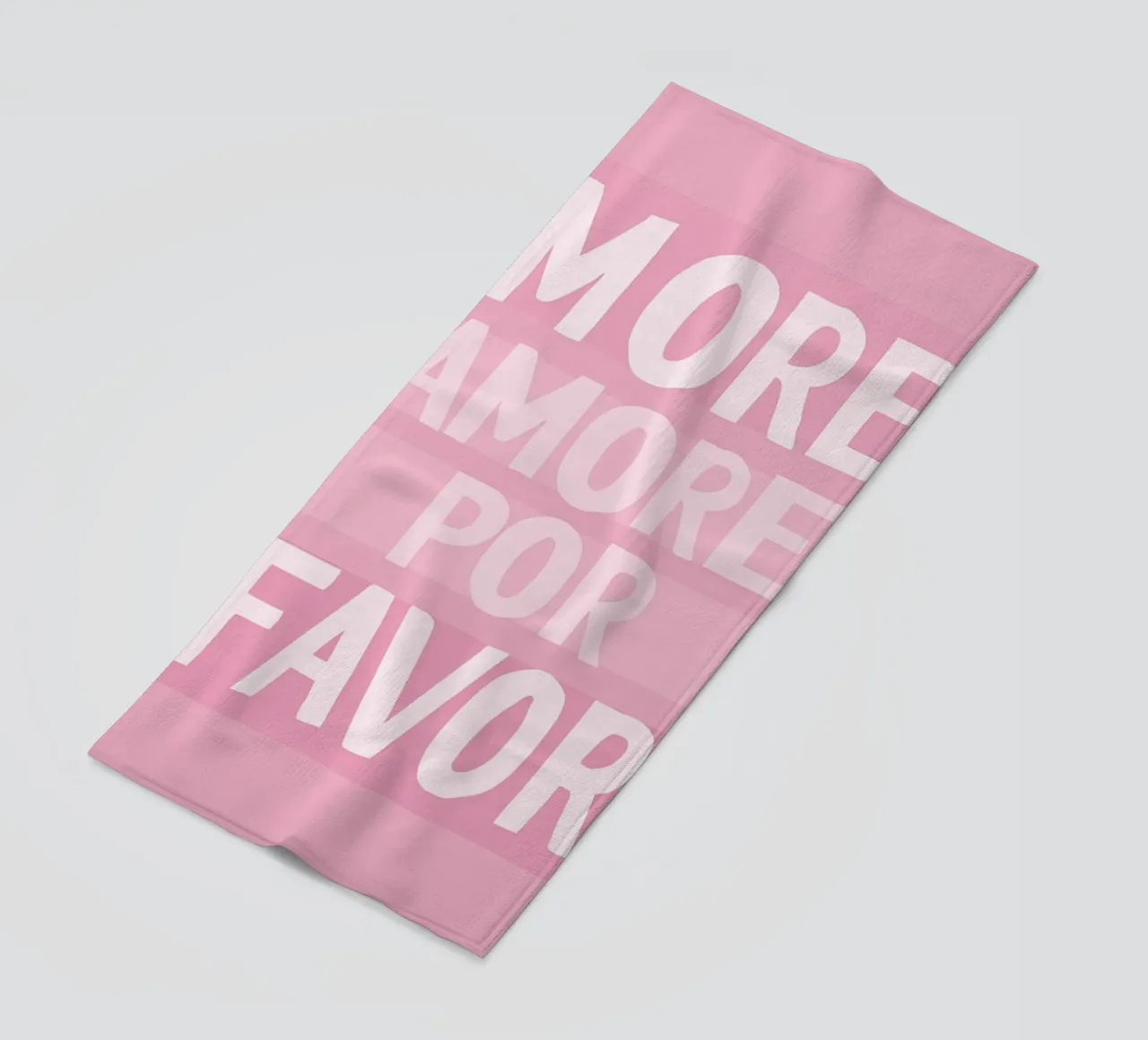 Rosa - più amore por favor telo mare da Carinaprint