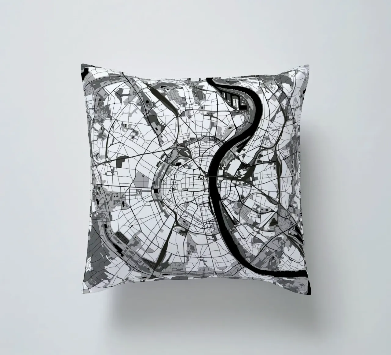 Cologne Black & White cuscino da Planos Urbanos