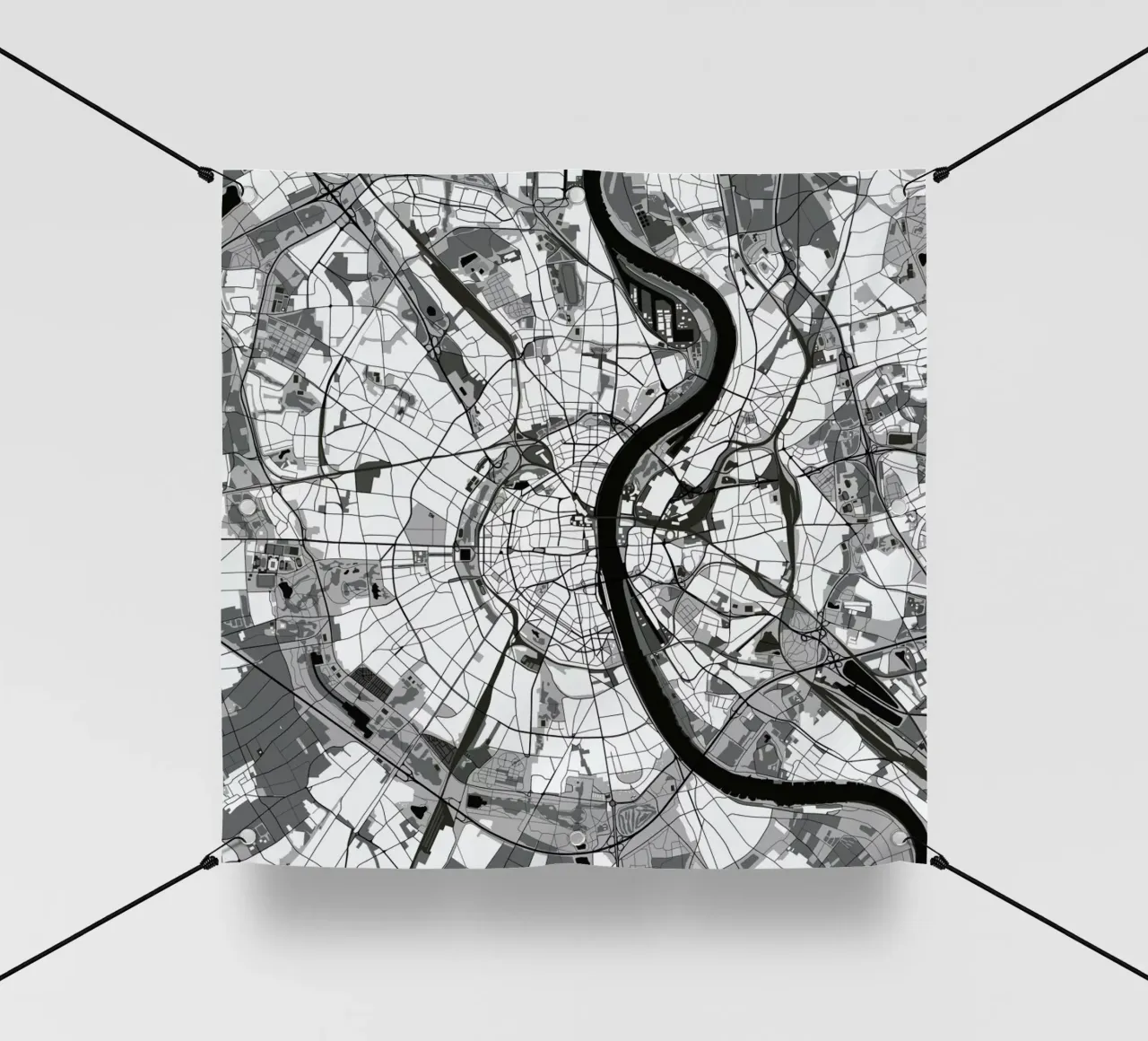 Cologne Black & White telo in pvc da Planos Urbanos