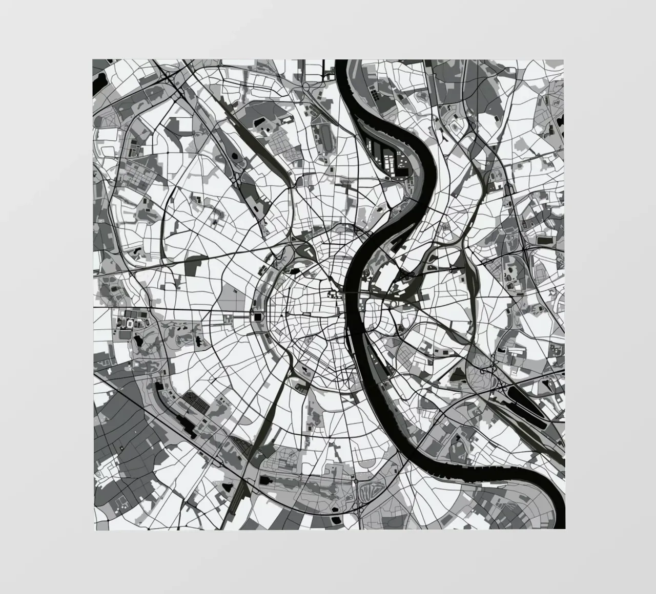 Cologne Black & White telo in pvc da Planos Urbanos