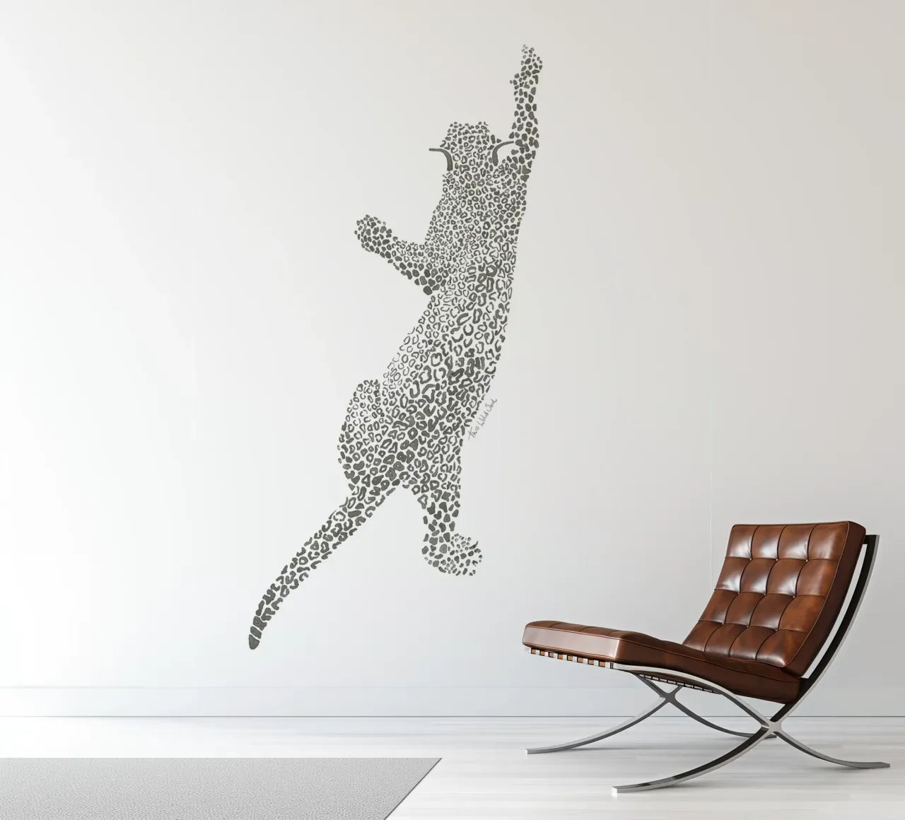 Vintage Leopard Jaguar Safari Big Cat black and white spots photo wallpaper by This Wild Soul - Illustration