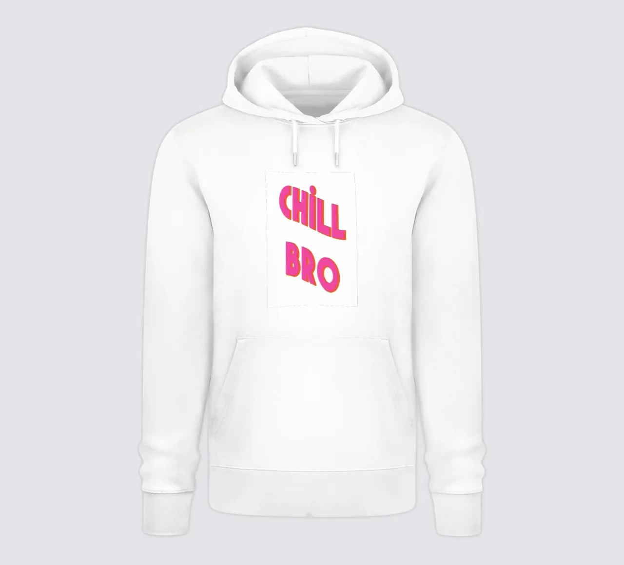 rosa "Chill Bro" felpa con cappuccio da Carinaprint