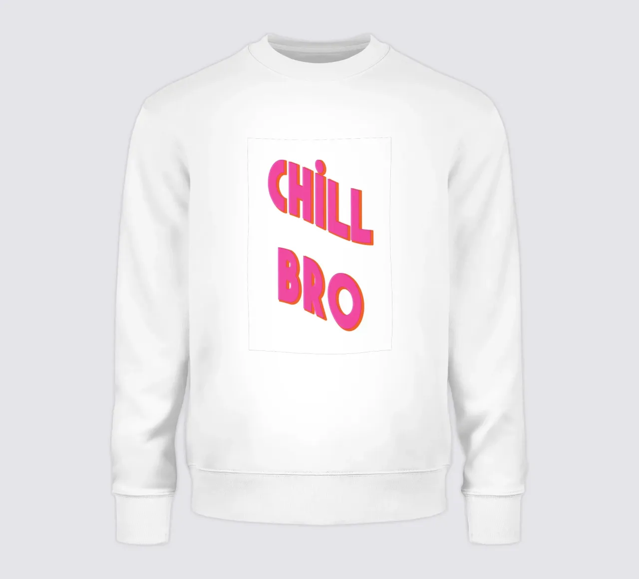 rosa "Chill Bro" felpa da Carinaprint