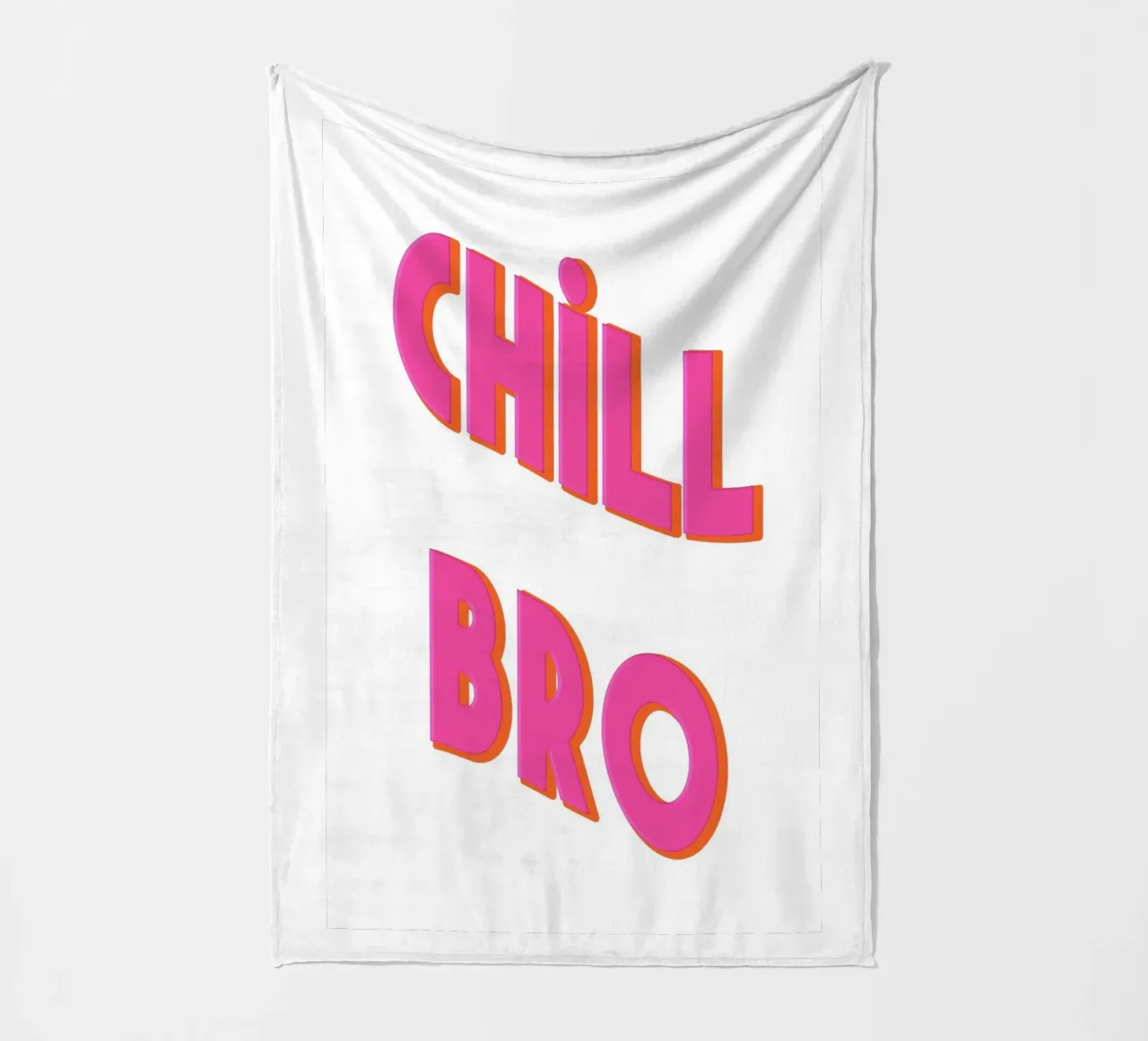 rosa "Chill Bro" coperta in pile da Carinaprint