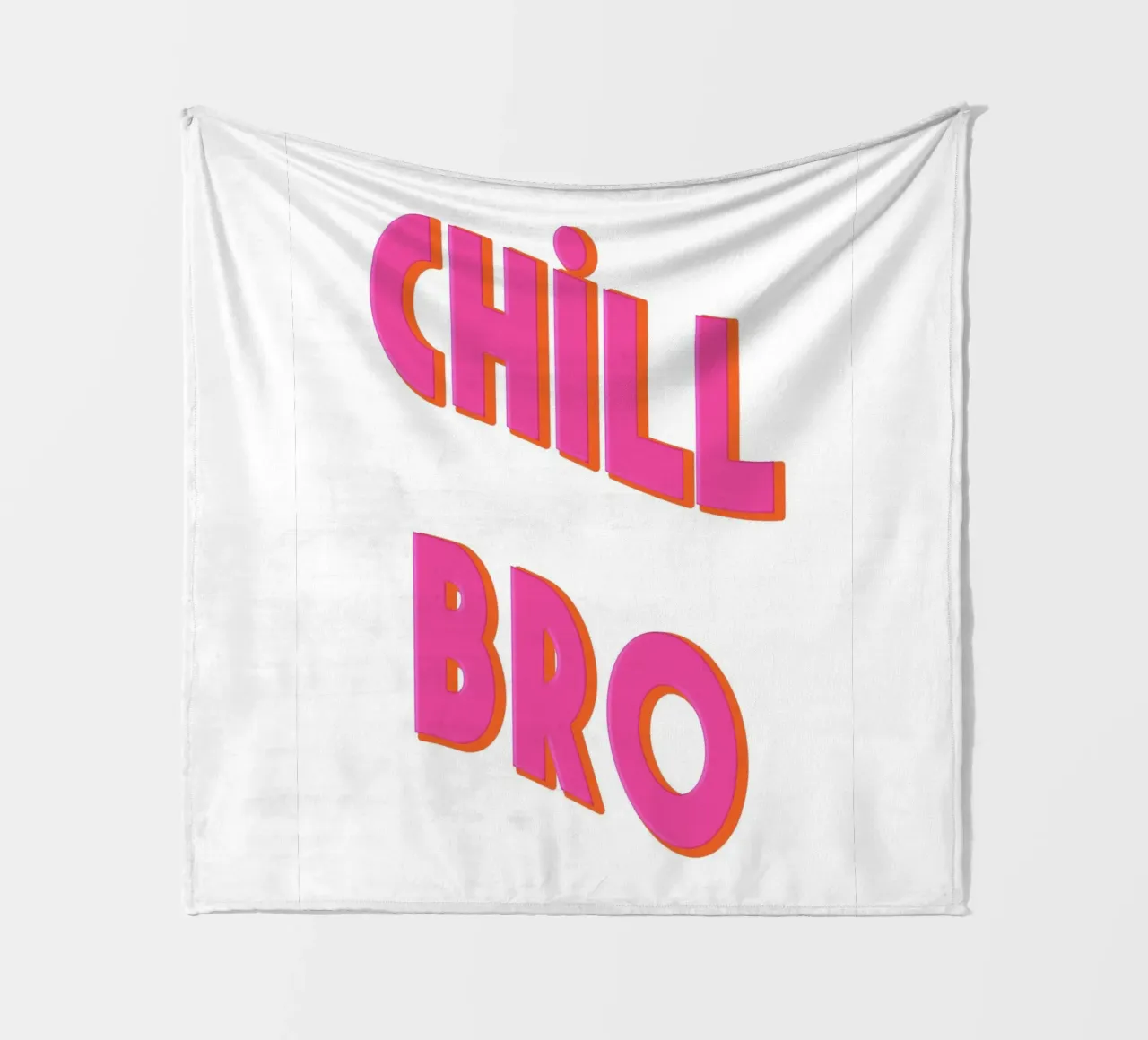 rosa "Chill Bro" coperta in pile da Carinaprint