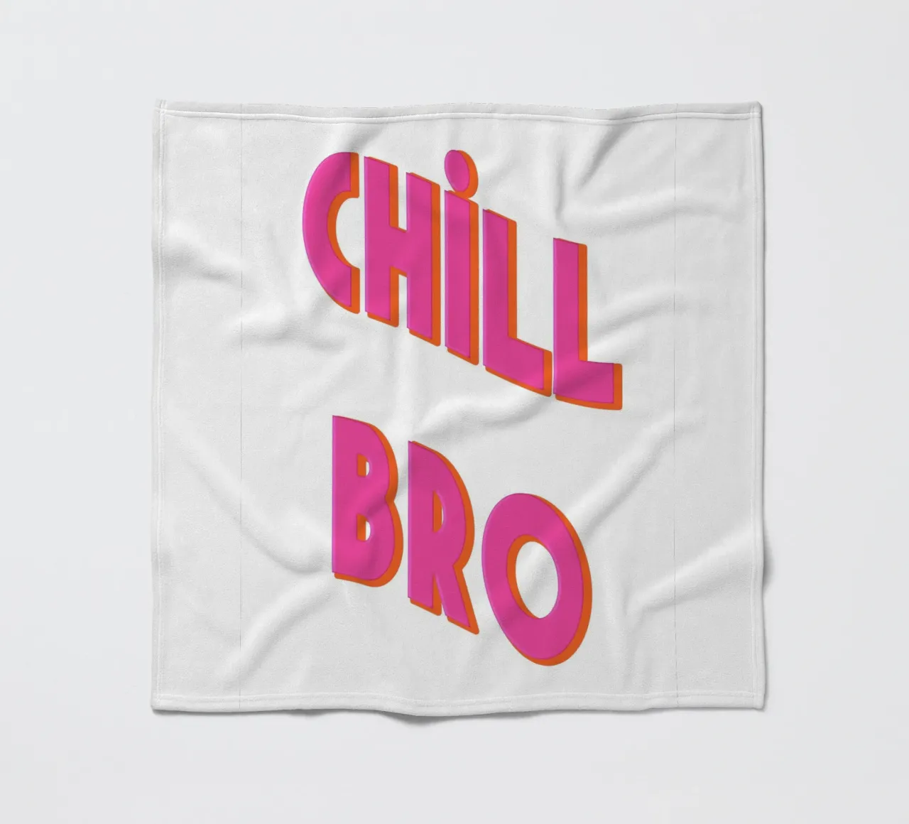 rosa "Chill Bro" coperta in pile da Carinaprint