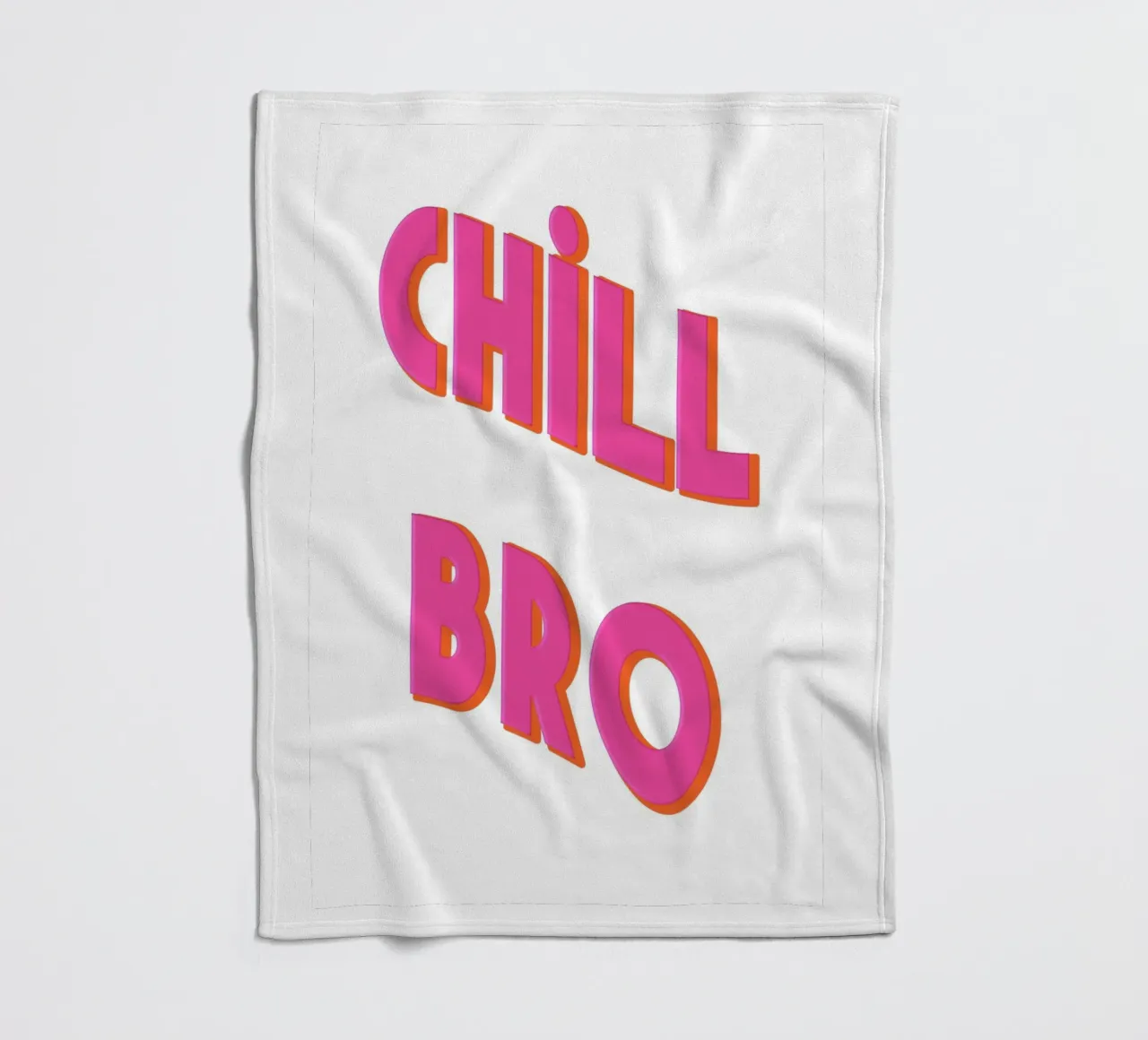rosa "Chill Bro" coperta in pile da Carinaprint
