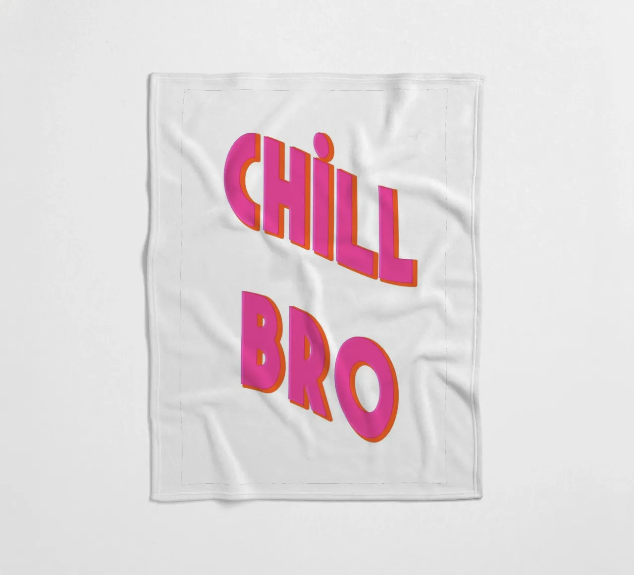 rosa "Chill Bro" coperta in pile da Carinaprint