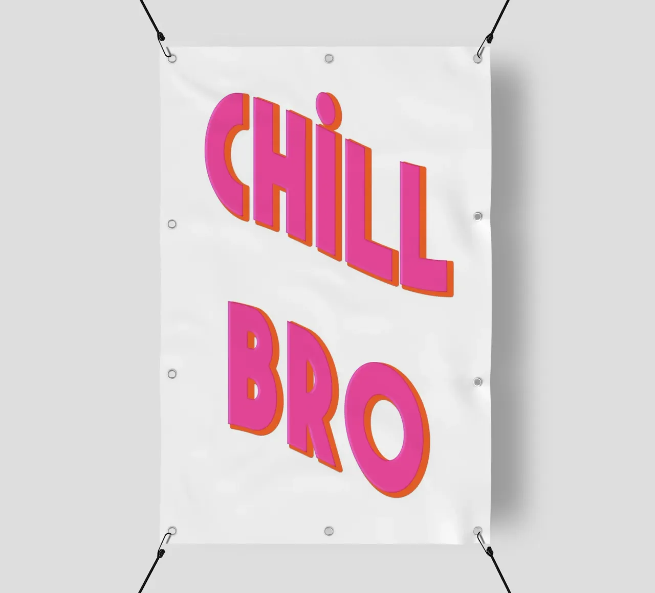 rosa "Chill Bro" telo in pvc da Carinaprint