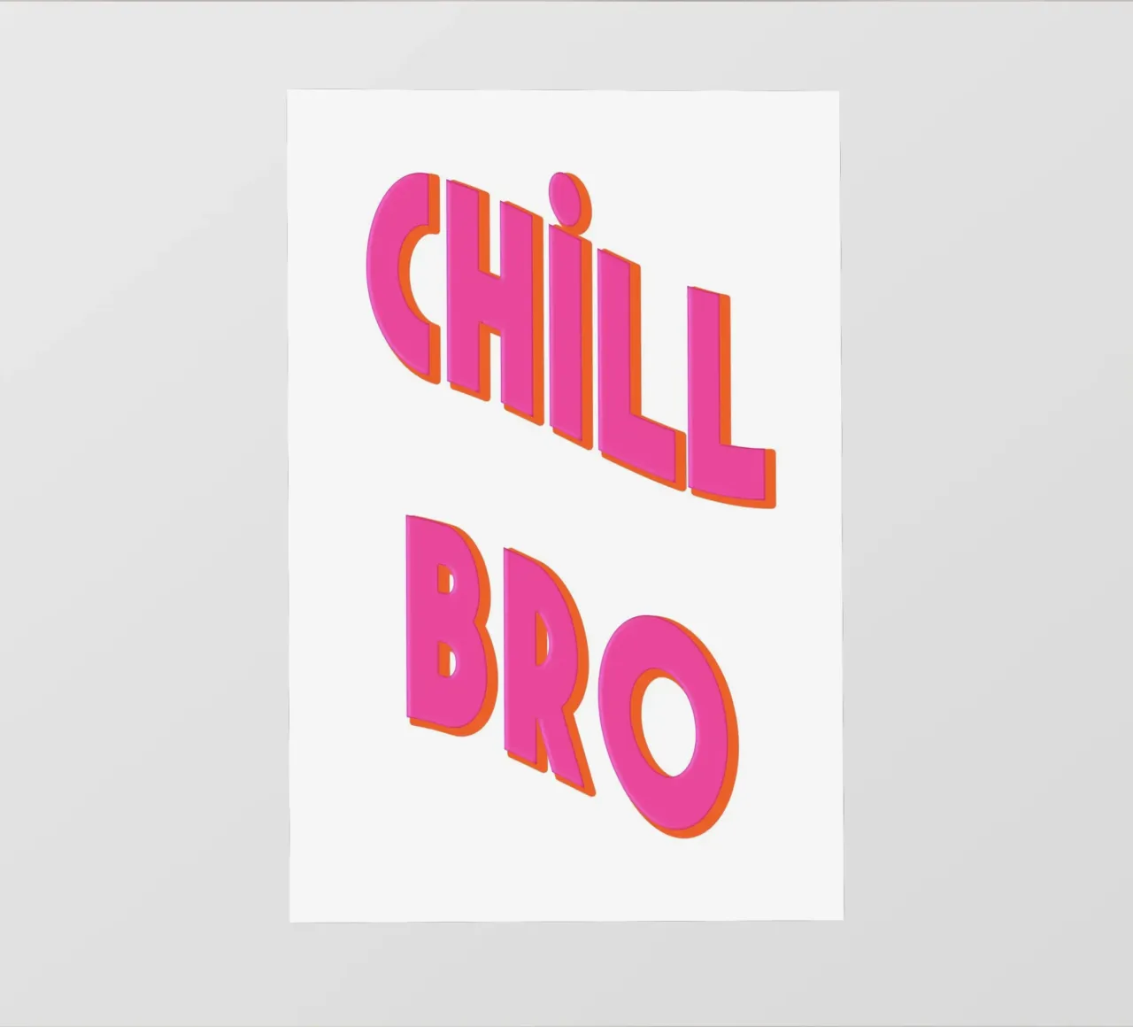 rosa "Chill Bro" telo in pvc da Carinaprint