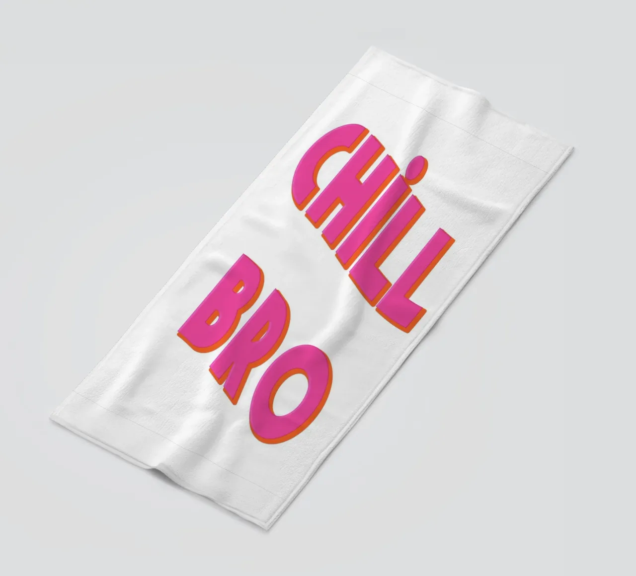 rosa "Chill Bro" telo mare da Carinaprint