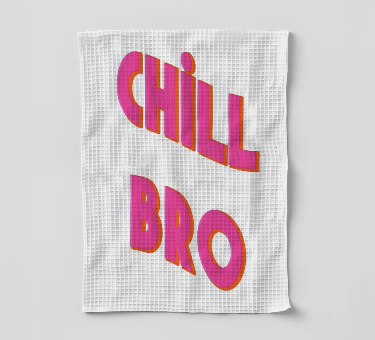 rosa "Chill Bro" canovaccio da cucina da Carinaprint