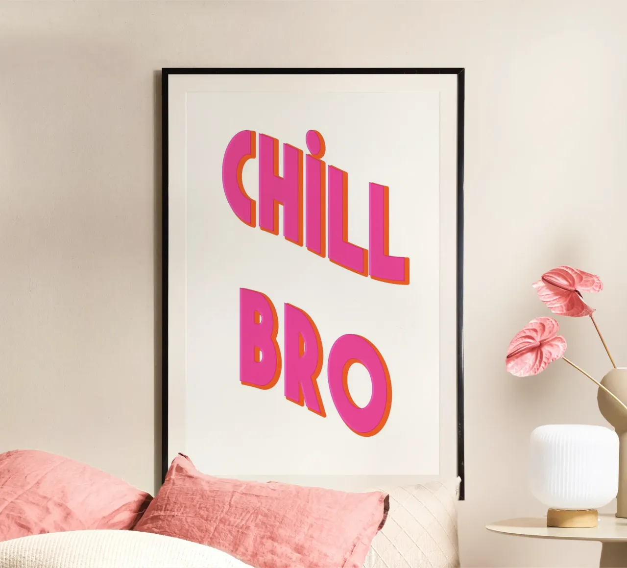 rosa "Chill Bro" carta hahnemühle da Carinaprint