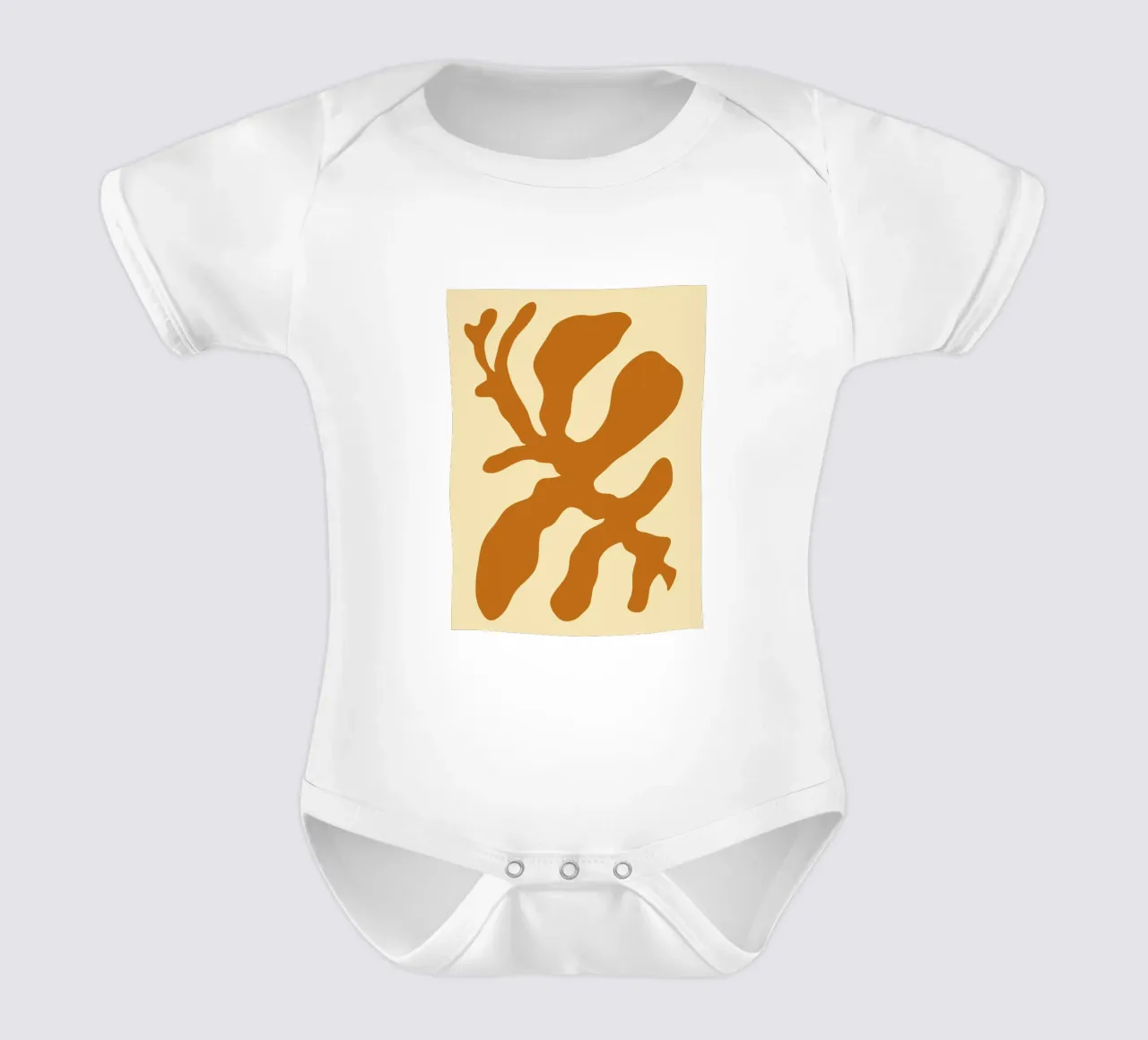 Minimalist Simple Aesthetic short-sleeve baby romper by MODERN NUANCE