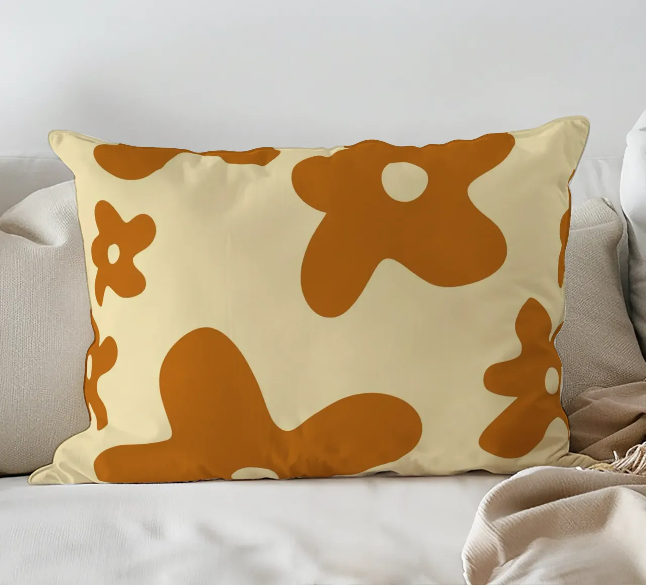Simple Minimalist Flowers decorative cushion by MODERN NUANCE