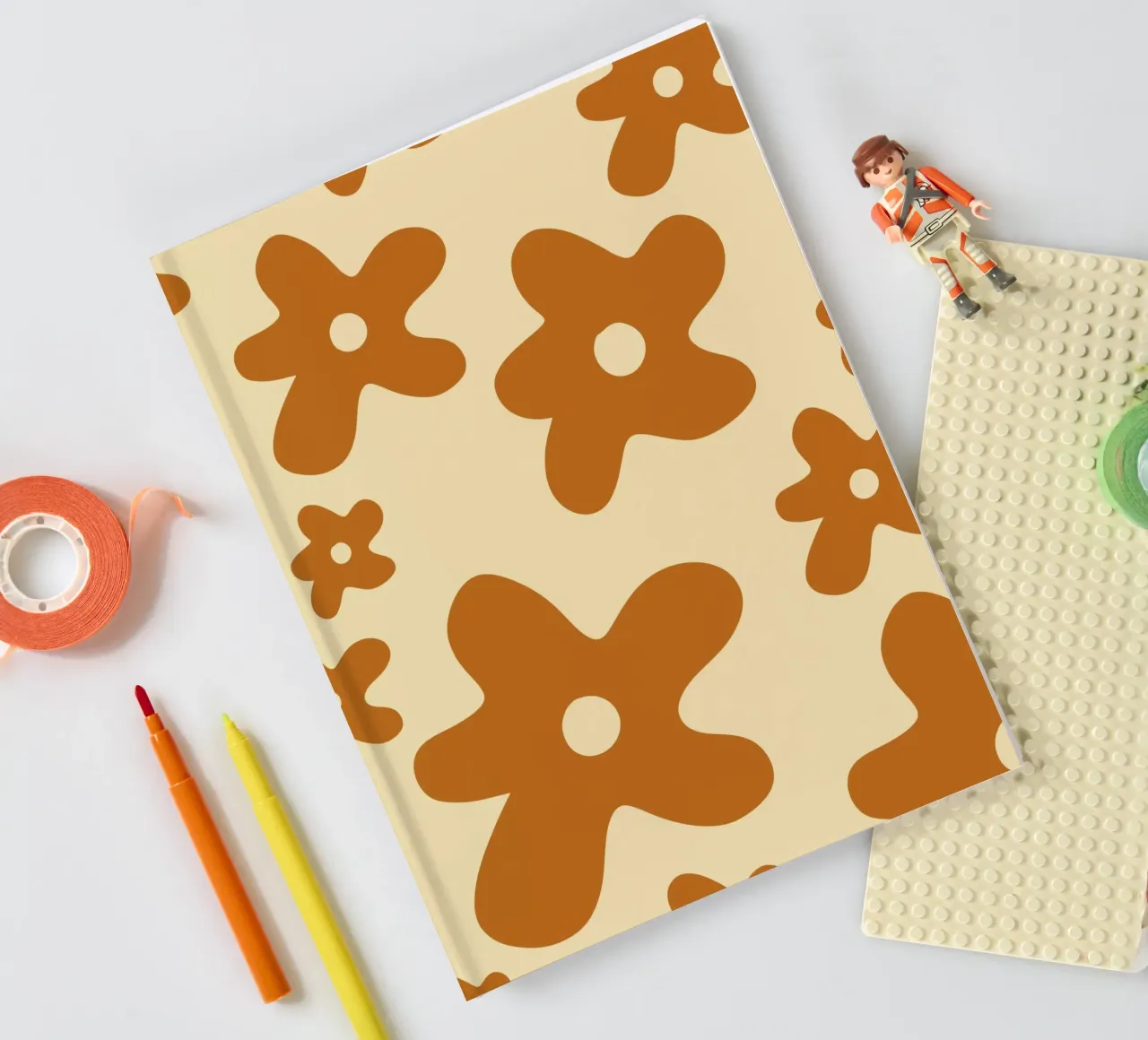 Simple Minimalist Flowers notebook by MODERN NUANCE