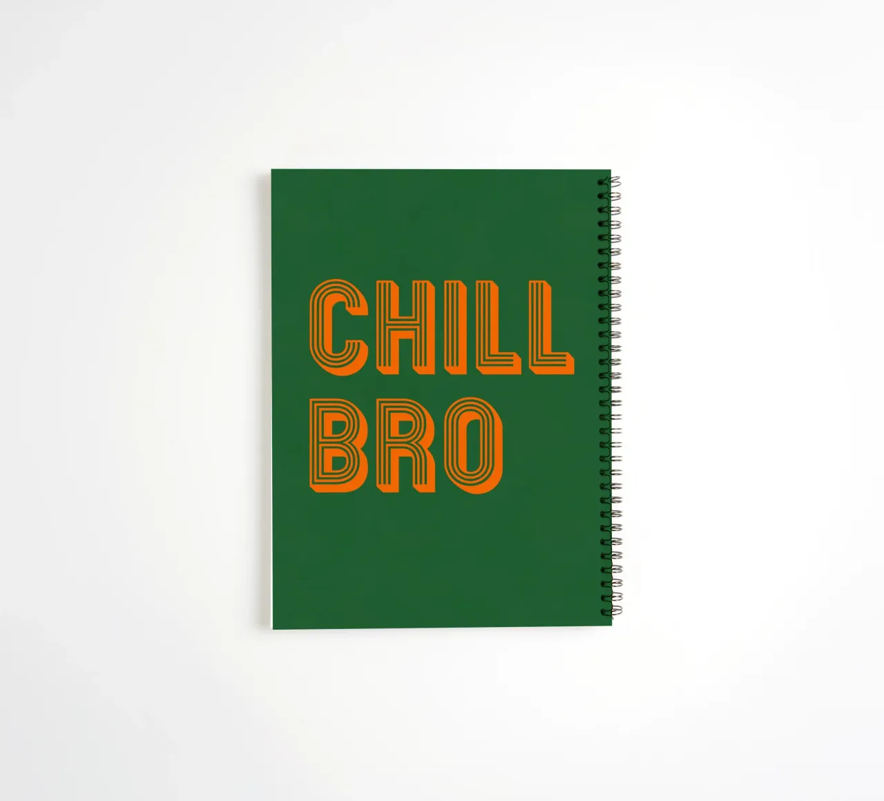 Chill Bro spiral notebook by Carinaprint