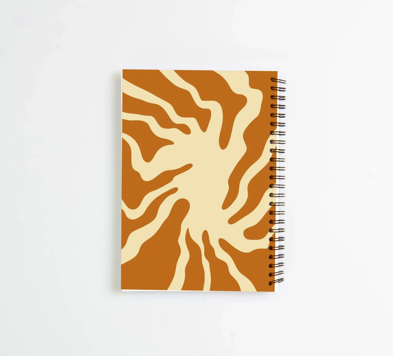 Minimalist Wave Lines spiral notebook by MODERN NUANCE